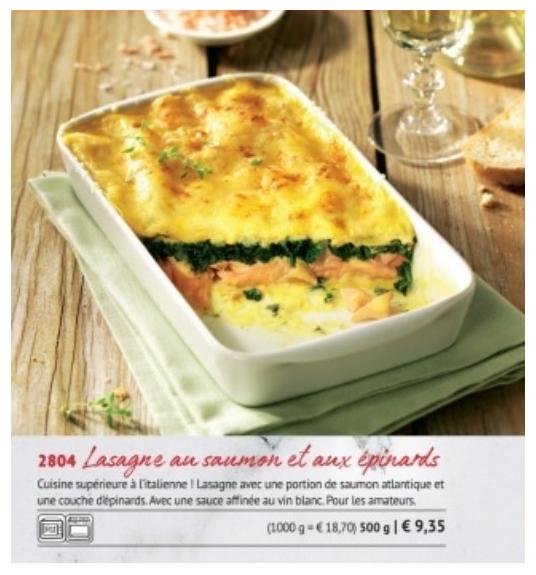 Promotions Lasagne au saumon et aux épinards - Produit maison - Bofrost - Valide de 01/03/2018 à 31/08/2018 chez Bofrost