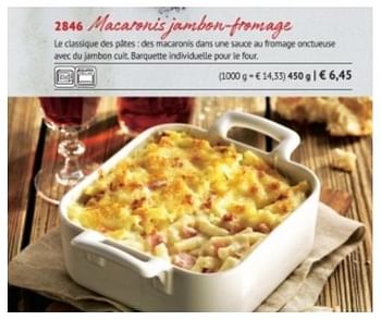 Promoties Macaronis jambon-fromage - Huismerk - Bofrost - Geldig van 01/03/2018 tot 31/08/2018 bij Bofrost