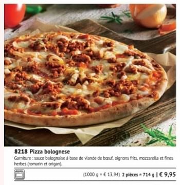 Promotions Pizza bolognese - Produit maison - Bofrost - Valide de 01/03/2018 à 31/08/2018 chez Bofrost