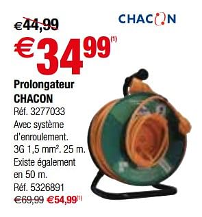 Promotions Prolongateur chacon - Chacon - Valide de 13/03/2018 à 26/03/2018 chez Brico