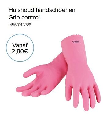 Promoties Huishoud handschoenen grip control - Huismerk - Euroshop - Geldig van 06/03/2018 tot 31/03/2018 bij Euro Shop