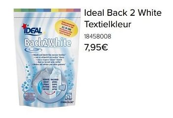 Promoties Ideal back 2 white textielkleur - Ideal - Geldig van 06/03/2018 tot 31/03/2018 bij Euro Shop