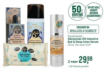 Promoties Abyssinian oil intensive eye + deep lines serum - Beauty Kitchen - Geldig van 05/03/2018 tot 25/03/2018 bij Holland & Barret
