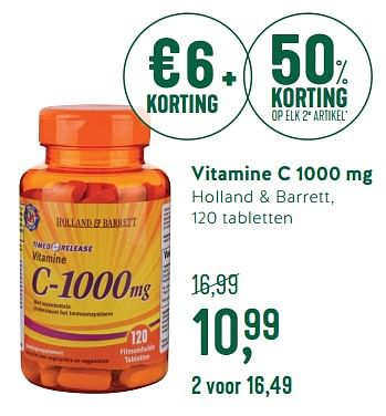 Promoties Vitamine c 1000 mg holland + barrett - Huismerk - Holland & Barrett - Geldig van 05/03/2018 tot 25/03/2018 bij Holland & Barret