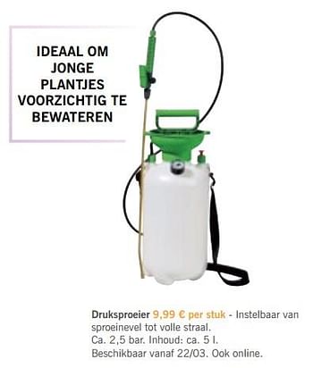 Promoties Druksproeier - Huismerk - Lidl - Geldig van 22/03/2018 tot 14/04/2018 bij Lidl