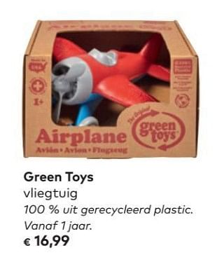 Promotions Green toys vliegtuig - Green Toys - Valide de 07/03/2018 à 03/04/2018 chez Bioplanet