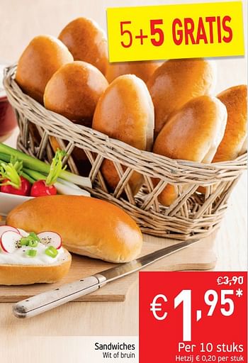 Promoties Sandwiches wit of bruin - Huismerk - Intermarche - Geldig van 13/03/2018 tot 18/03/2018 bij Intermarche