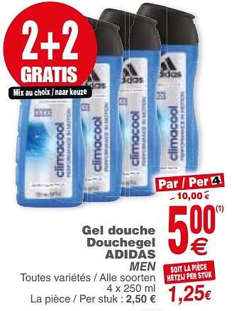 Promoties Gel douche douchegel adidas men - Adidas - Geldig van 13/03/2018 tot 19/03/2018 bij Cora