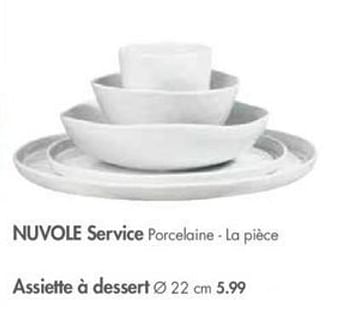 Promotions Nuvole service porcebine assiette à dessert - Produit maison - Casa - Valide de 26/02/2018 à 25/03/2018 chez Casa