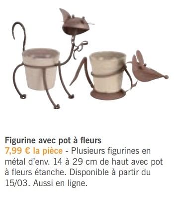Promotions Figurine avec pot à fleurs - Produit maison - Lidl - Valide de 15/03/2018 à 14/04/2018 chez Lidl