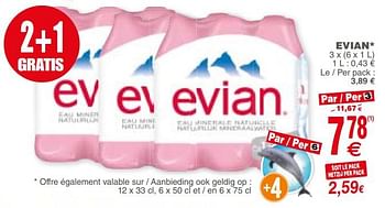 Promotions Evian - Evian - Valide de 13/03/2018 à 19/03/2018 chez Cora