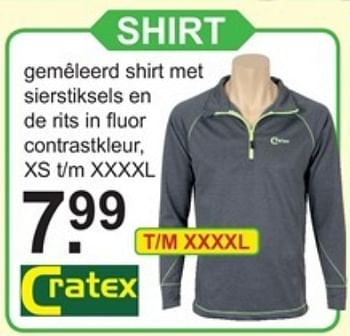 Promoties Cratex shirt - Cratex - Geldig van 11/03/2018 tot 02/04/2018 bij Van Cranenbroek