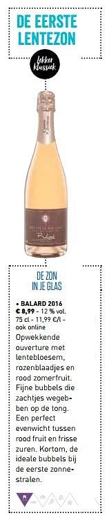 Promoties Balard 2016 - Rosé wijnen - Geldig van 01/03/2018 tot 31/03/2018 bij Lidl