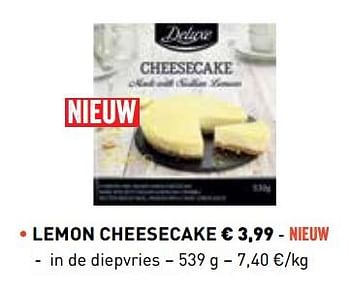 Promoties Lemon cheesecake - Deluxe - Geldig van 01/03/2018 tot 31/03/2018 bij Lidl