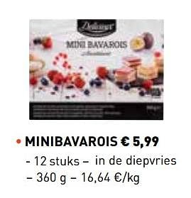 Promoties Minibavarois - Delicieux - Geldig van 01/03/2018 tot 31/03/2018 bij Lidl