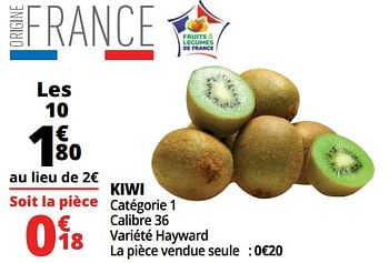 Promotions Kiwi - Produit Maison - Auchan Ronq - Valide de 14/03/2018 à 20/03/2018 chez Auchan Ronq