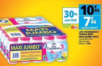 Promotions Lait croissance 3 candia baby maxi jumbo pack - CANDIA - Valide de 14/03/2018 à 20/03/2018 chez Auchan Ronq