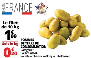 Promoties Pommes de terre de consommation - Huismerk - Auchan - Geldig van 14/03/2018 tot 20/03/2018 bij Auchan