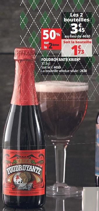 Promoties Foudroyante kriek - Foudroyante - Geldig van 14/03/2018 tot 20/03/2018 bij Auchan