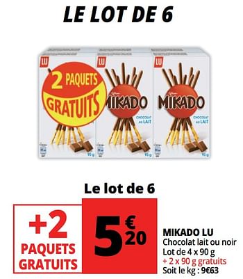 Promotions Mikado lu - Lu - Valide de 14/03/2018 à 20/03/2018 chez Auchan Ronq