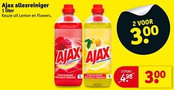 Promoties Ajax allesreiniger - Ajax - Geldig van 13/03/2018 tot 25/03/2018 bij Kruidvat