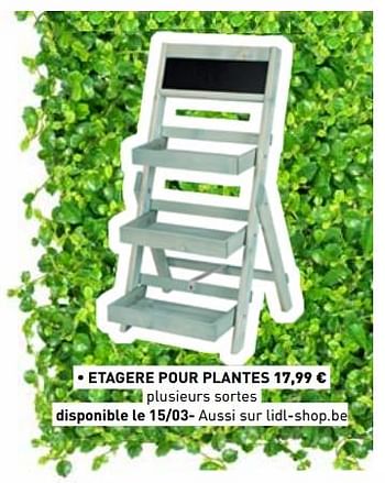 Promoties Etagere pour plantes - Flora  Best - Geldig van 01/03/2018 tot 31/03/2018 bij Lidl