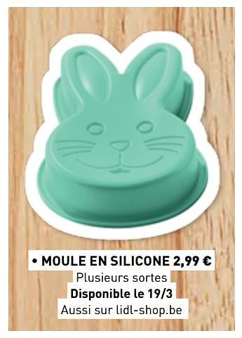 Promotions Moule en silicone - Produit maison - Lidl - Valide de 01/03/2018 à 31/03/2018 chez Lidl