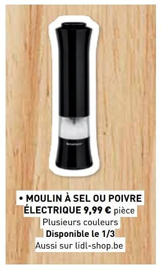 Promotions Moulin à sel ou poivre électrique - SilverCrest - Valide de 01/03/2018 à 31/03/2018 chez Lidl