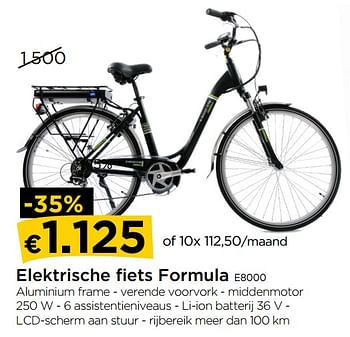Promotions Elektrische fiets formula e8000 - FORMULA - Valide de 02/03/2018 à 28/03/2018 chez Molecule