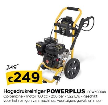 Promoties Hogendrukreiniger powerplus powxg9008 - Powerplus - Geldig van 02/03/2018 tot 28/03/2018 bij Molecule