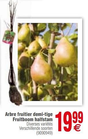 Promoties Arbre fruitier demi-tige fruitboom halfstam - Huismerk - Cora - Geldig van 13/03/2018 tot 26/03/2018 bij Cora