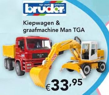 Promotions Kiepwagen + graafmachine man tga - Bruder - Valide de 07/03/2018 à 14/04/2018 chez Happyland