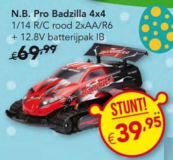 Promoties N.b. pro badzilla 4x4 - New Bright Toys - Geldig van 07/03/2018 tot 14/04/2018 bij Happyland