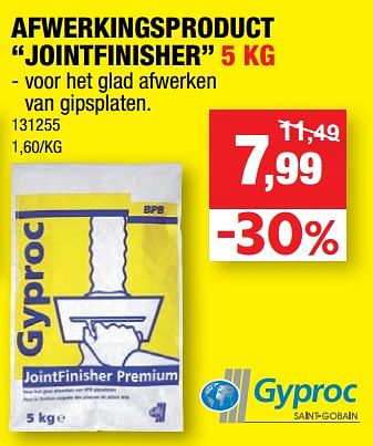 Promoties Afwerkingsproduct jointfinisher - Gyproc - Geldig van 14/03/2018 tot 25/03/2018 bij Hubo