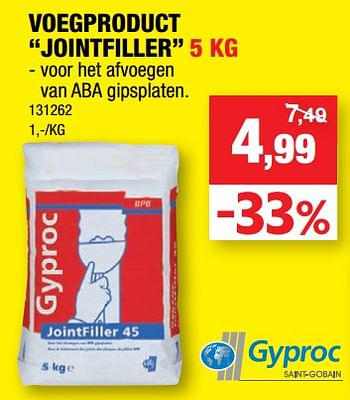 Promoties Voegproduct jointfiller - Gyproc - Geldig van 14/03/2018 tot 25/03/2018 bij Hubo