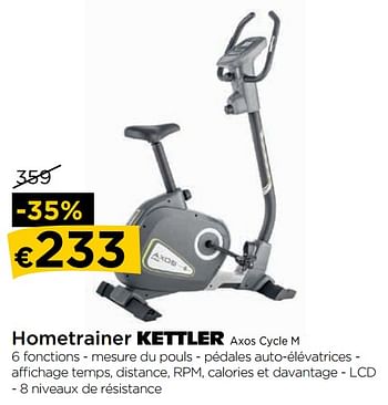 Promoties Hometrainer kettler axos cycle m - Kettler - Geldig van 02/03/2018 tot 28/03/2018 bij Molecule