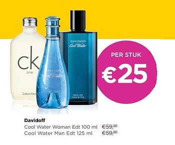 Promoties Davidoff cool water edt - Davidoff - Geldig van 12/03/2018 tot 08/04/2018 bij ICI PARIS XL