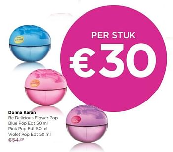 Promoties Donna kamn be delicious flower pop blue pop edt - Donna Karan - Geldig van 12/03/2018 tot 08/04/2018 bij ICI PARIS XL