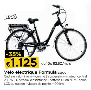 Promotions Vélo électrique formula e8000 - FORMULA - Valide de 02/03/2018 à 28/03/2018 chez Molecule