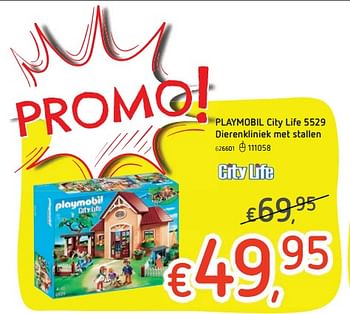 Promoties Playmobil city life dierenkliniek met stallen - Playmobil - Geldig van 15/03/2018 tot 31/03/2018 bij Dreamland