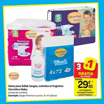 Promotion Carrefour Soins Pour Bebe Langes Culottes Et Lingettes Carrefour Baby Carrefour Baby Bebe Et Grossesse Valide Jusqua 4 Promobutler