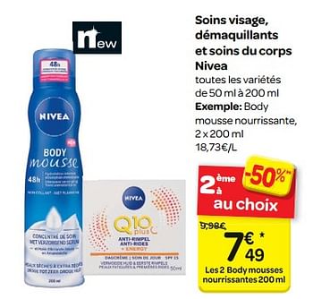Promoties Soins visage, démaquillants et soins du corps nivea - Nivea - Geldig van 14/03/2018 tot 26/03/2018 bij Carrefour