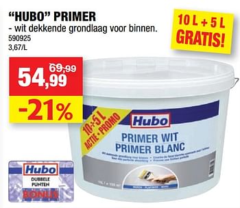 Promoties Hubo primer - Huismerk - Hubo  - Geldig van 14/03/2018 tot 25/03/2018 bij Hubo