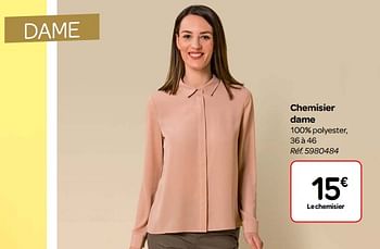 Promotions Chemisier dame - Produit maison - Carrefour  - Valide de 14/03/2018 à 26/03/2018 chez Carrefour