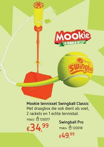 Promoties Mookie tennisset swingball classic - Mookie - Geldig van 15/03/2018 tot 31/03/2018 bij Dreamland