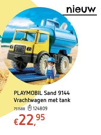 Promoties Playmobil sand 9144 vrachtwagen met tank - Playmobil - Geldig van 15/03/2018 tot 31/03/2018 bij Dreamland