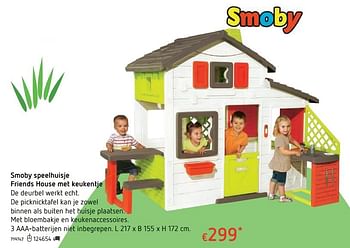 Promoties Smoby speelhuisje friends house met keukentje - Smoby - Geldig van 15/03/2018 tot 31/03/2018 bij Dreamland