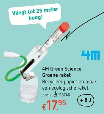 Promoties 4m green science groene raket - 4M - Geldig van 15/03/2018 tot 31/03/2018 bij Dreamland