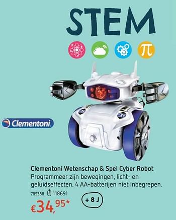 Promotions Clementoni wetenschap + spel cyber robot - Clementoni - Valide de 15/03/2018 à 31/03/2018 chez Dreamland