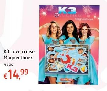 Promoties K3 love cruise magneetboek - Huismerk - Dreamland - Geldig van 15/03/2018 tot 31/03/2018 bij Dreamland